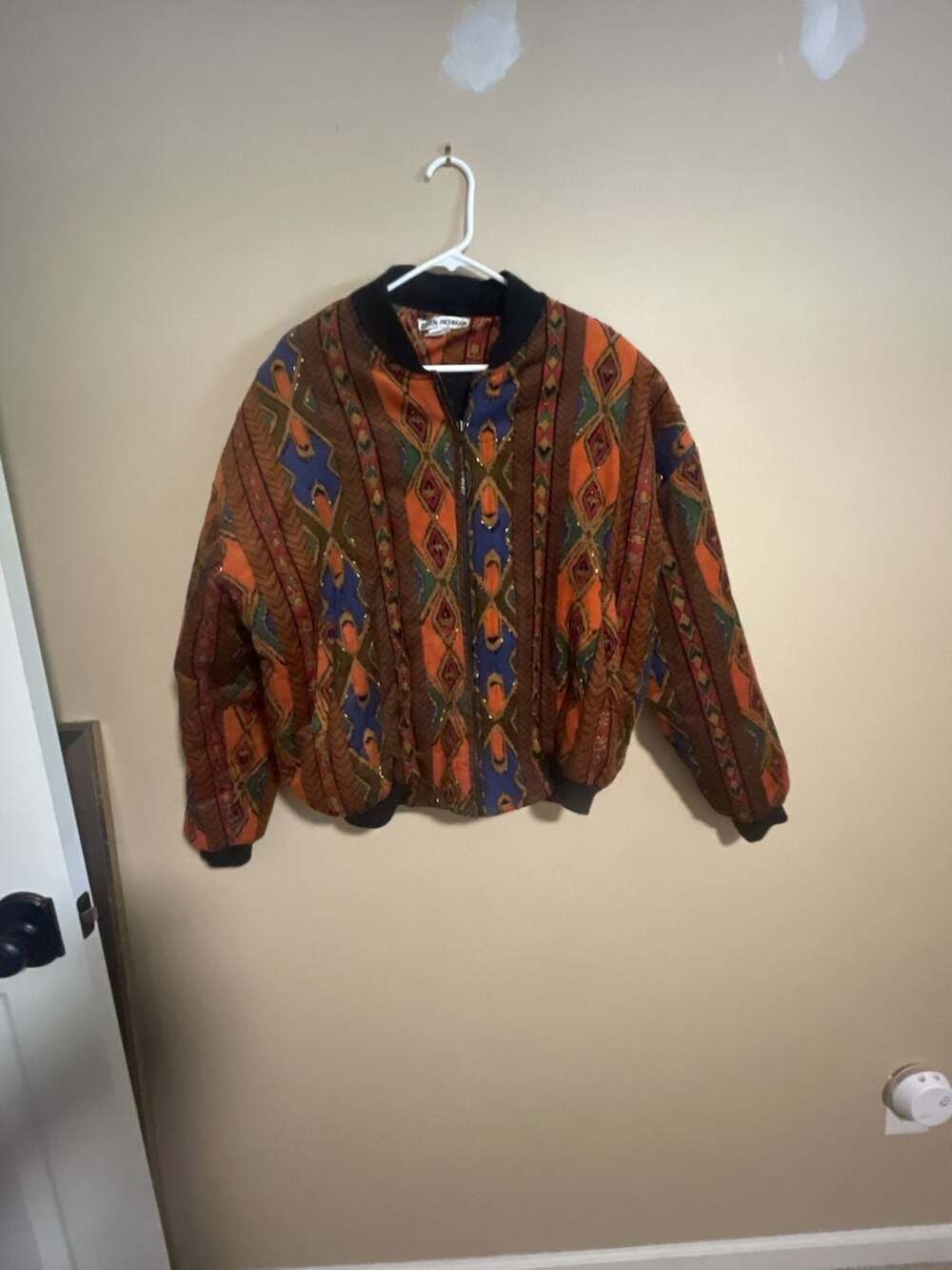 Ellen Richman Southwestern Jacket Size L Vintage Aztec Geometric Bomber